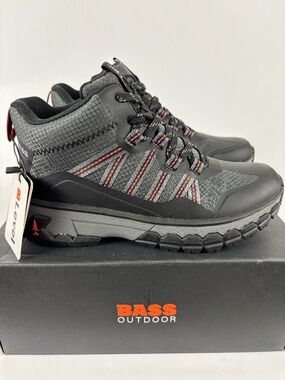 BASS OUTDOOR, Women's, Peak Webbing, Hiking Shoe, Size 7, Charcoal, NWT, Box